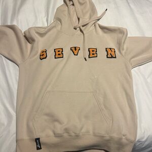 Seven7 Tan Sweatshirt Hoodie Varsity Style